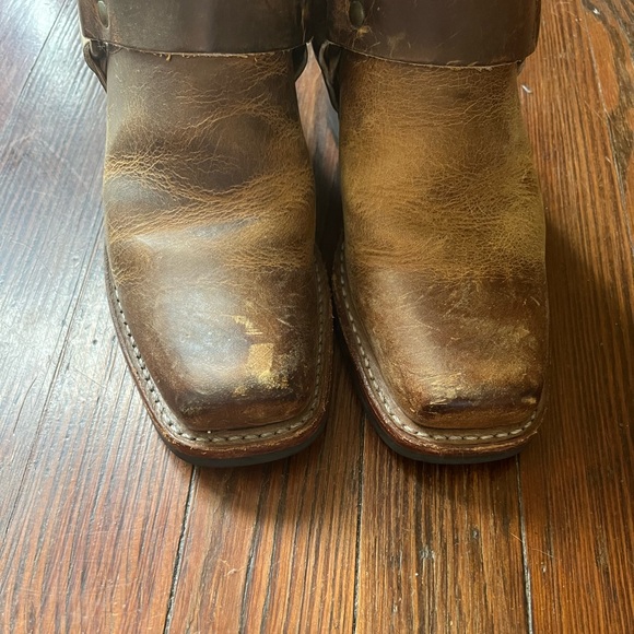 Frye brown leather harness boots distressed size 6.5 - Picture 11 of 16